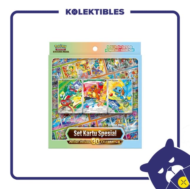 (Batch 1) Pokemon Indonesia - Set Kartu Spesial Partner Pertama 30th Celebration