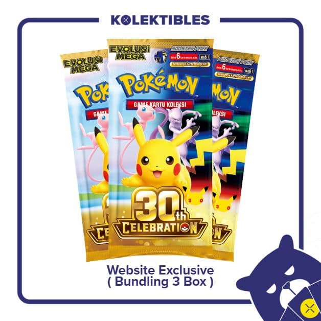 (Website Exclusive) (Bundling 3 Box) Pokemon Indonesia - Sealed Box - 30th Celebrations