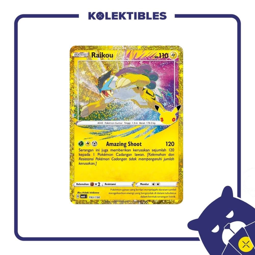 Pokemon Indonesia - MA6 193/130 Classic - Raikou 01/004/02/11/113